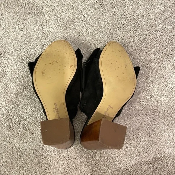 Sam Edelman Women’s Yumi Black Suede Heel Shoes - Picture 6 of 10